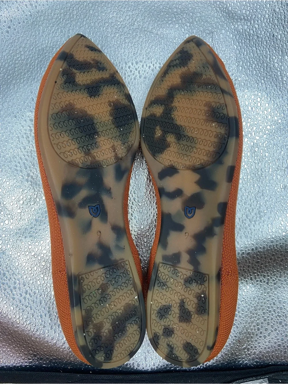 Rothy’s The Point Toe Ballet Flat Fawn Orange 9